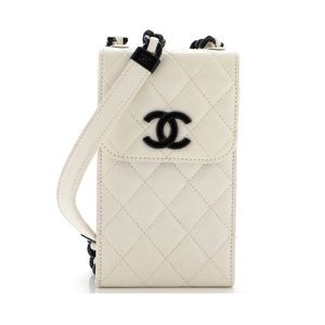 Chanel Crossbody Bag In White / Black